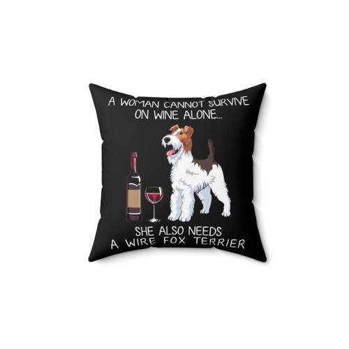 Wire Fox Terrier Funny Dog Pillow
