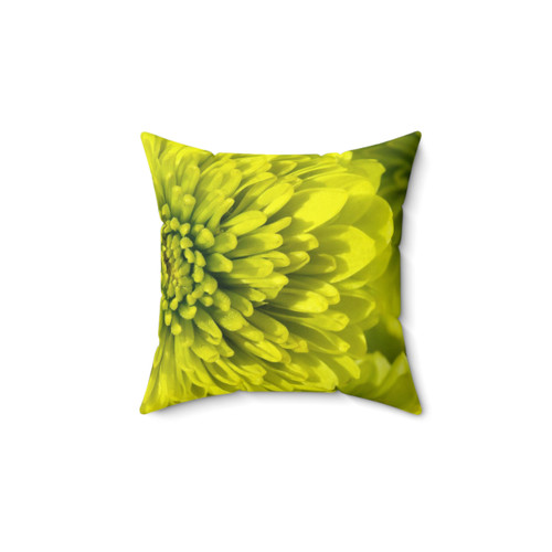 Chartreuse Floral Decorative Pillow