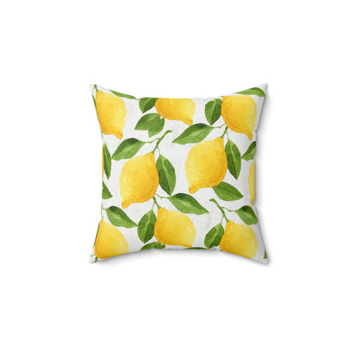 Watercolor Lemon Pattern Pillow