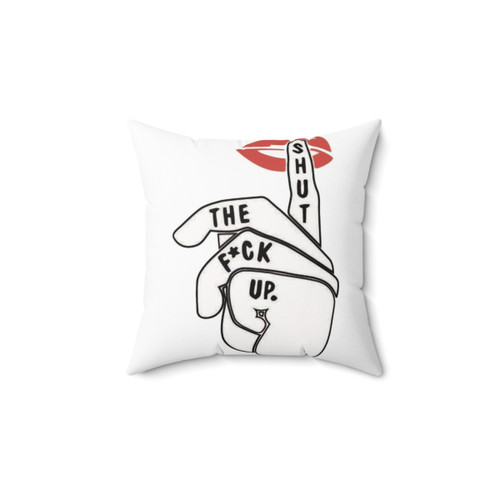 Funny Curse Word Pillow with Middle Finger Design