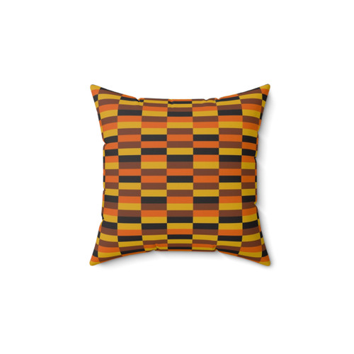 London Tube District Line Moquette Pattern Pillow