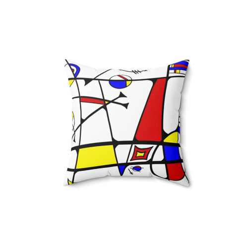 Vibrant Miro-Inspired Abstract Decorative Pillow