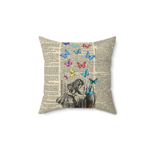 Alice in Wonderland Vintage Pillow
