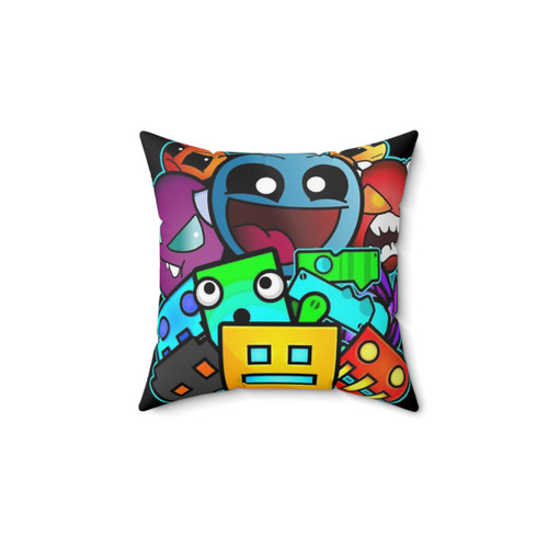 Geometric Dash game themed pillow