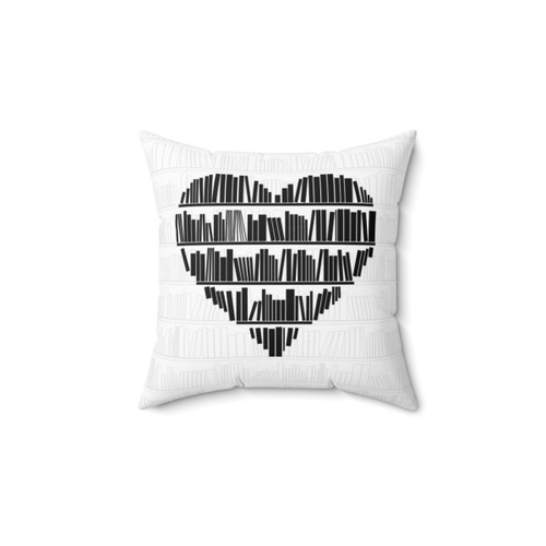 Book Lover's Pillow with Heart Design