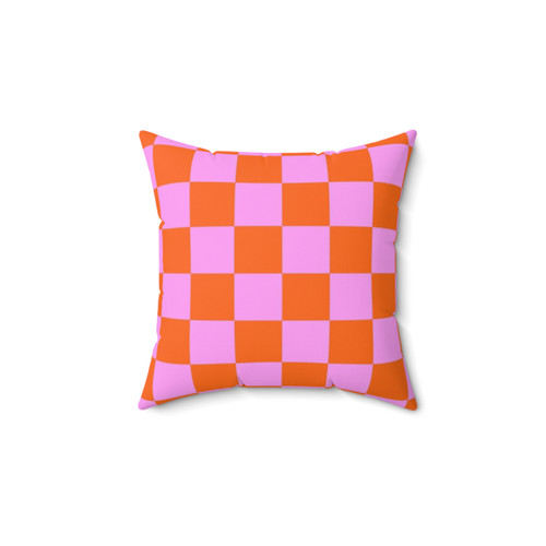 Checkerboard Retro Patterned Pillow