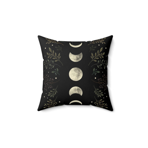 Moonlit Garden Olive Green Pillow