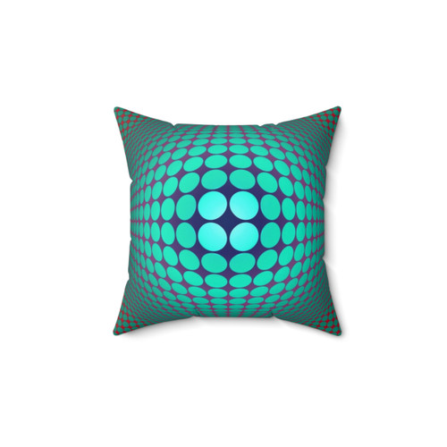 Victor Vasarely Homage 58 Pillow with abstract optical illusion pattern