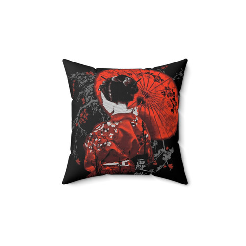 Japanese Geisha Decorative Pillow