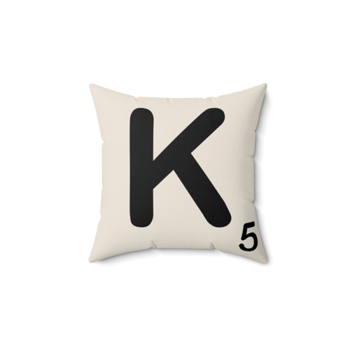Scrabble Tile K Pillow - Geeky Home Decor