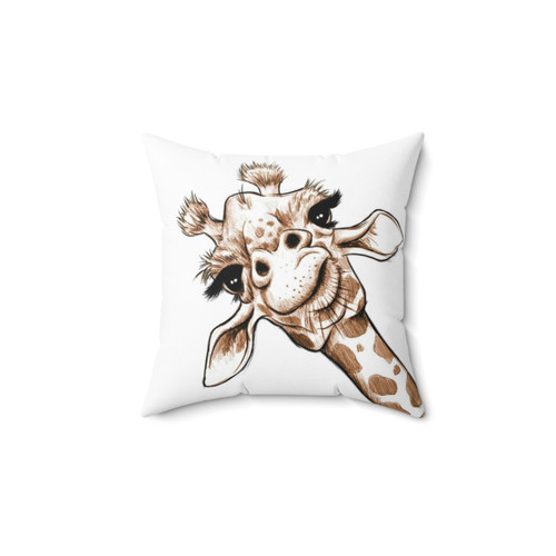 Sketch Giraffe Throw Pillow