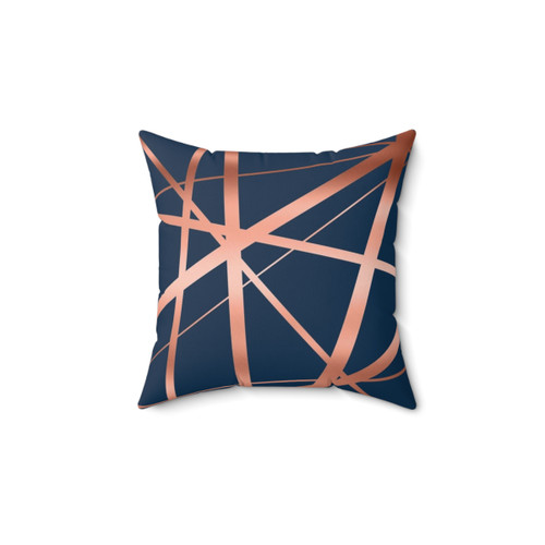 Navy & Rose Gold Luxe Decorative Pillow