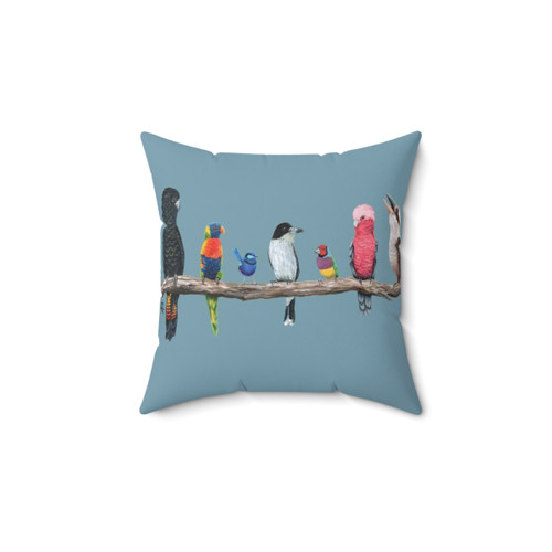 Colorful Australian Birds Throw Pillow