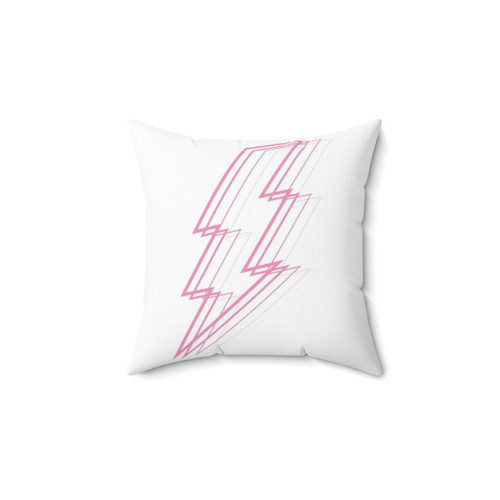 Pink Lightning Bolt Decorative Pillow