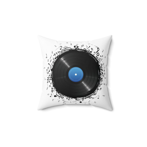 Music Notes Vinyl Record Pillow