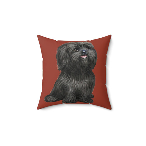 Shih Tzu Decorative Pillow with Adorable Black Cutie Design