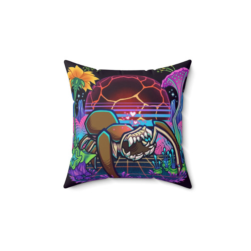 Believe in Steeve vaporwave-inspired pillow