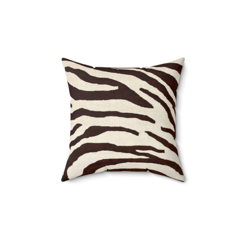 Brown Zebra Print Decorative Pillow