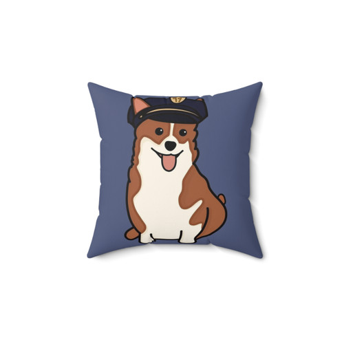Cheddar Pillow with Police Hat Design
