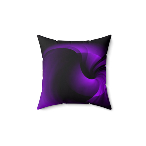 Purple Fractal Swirl Decorative Pillow