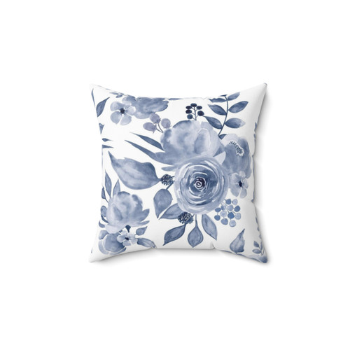 Hamptons Style Floral Design Throw Pillow