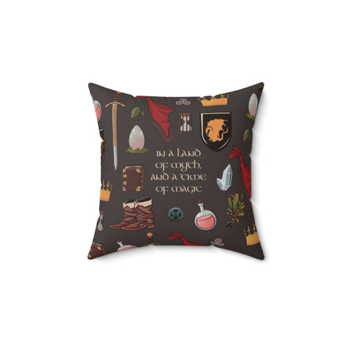 Merlin Inspired Fantasy Pillow with Magical Symbols