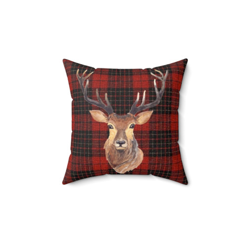 Stunning Highland Stag Face Pillow