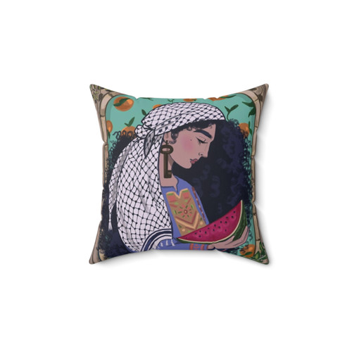 Palestinian Kuffiyah-Inspired Throw Pillow