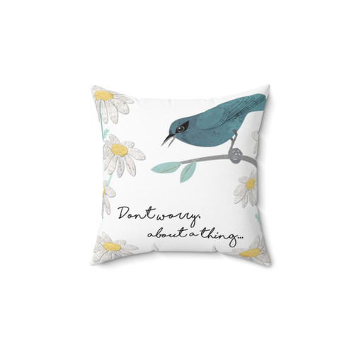 Teal and Blue Birds Decorative Pillow