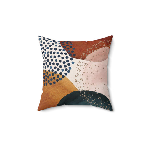 Abstract Watercolor Terracotta Blush Pink Pillow
