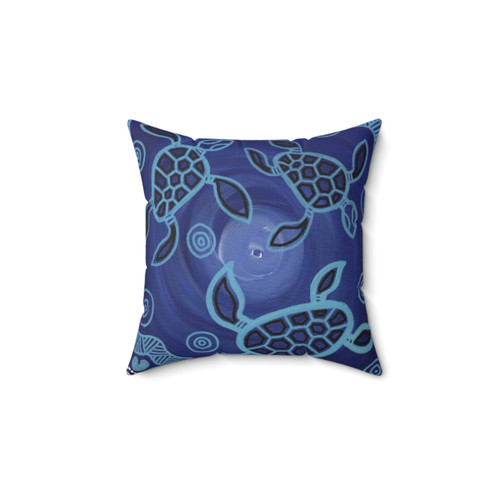 Aboriginal Art Sea Turtles Decorative Pillow