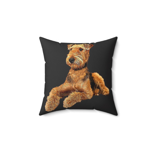 Airedale Terrier Dog Pillow - Soft, Decorative Cushion