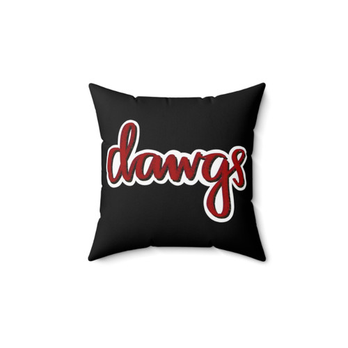Retro Calligraphy Georgia Dawgs Throw Pillow