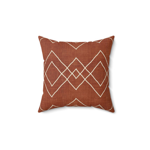Rust Bohemian Throw Pillow