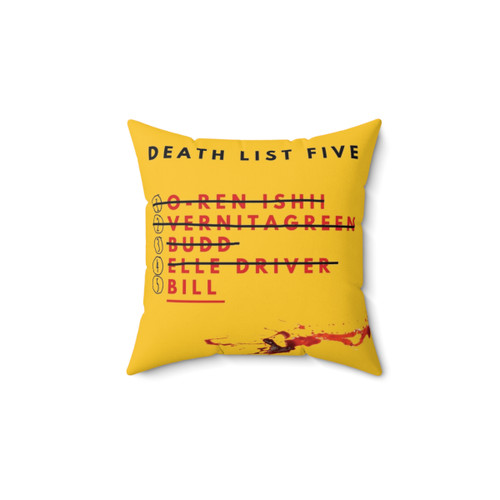 Kill Bill Death List Pillow