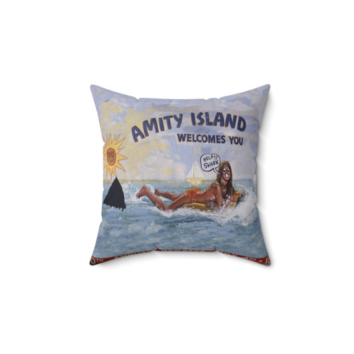 Jaws Movie Amity Island Pillow