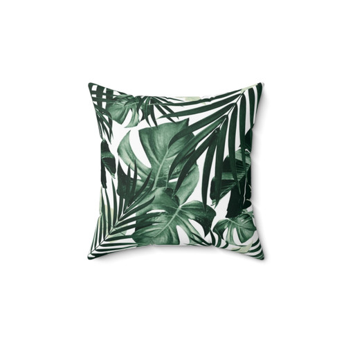 Tropical Leaves Pattern Decorative Accent Pillow