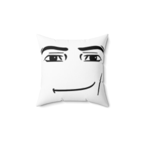 Funny Man Face Pillow - Roblox Meme Decor