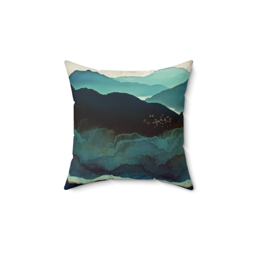 Indigo Mountains Decorative Throw Pillow