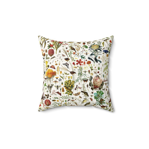 Australian Nature Pillow with Butterflies, Birds and Botanical Designs