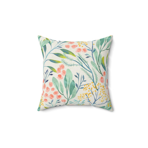 Botanical Garden Pillow - Floral Accent Cushion