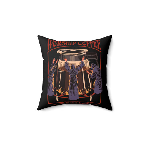 Vintage Worship Coffee Pillow with Retro Design