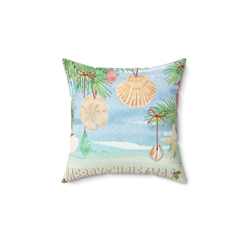 Coastal Christmas Decorative Pillow