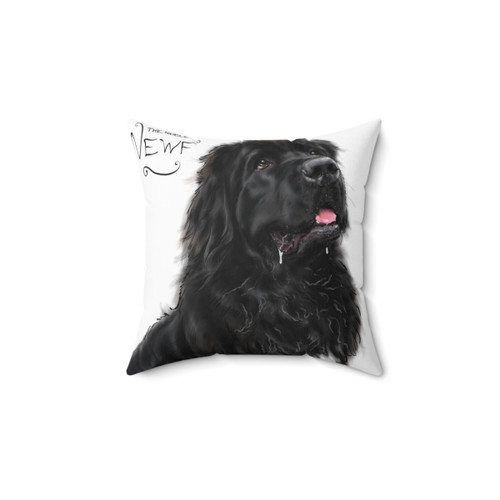Newfoundland Dog Pillow with Inspirational Pet Portrait