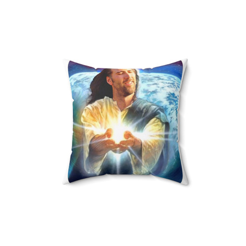 Nicolas Cage Jesus Pillow - Funny Festive Home Decor