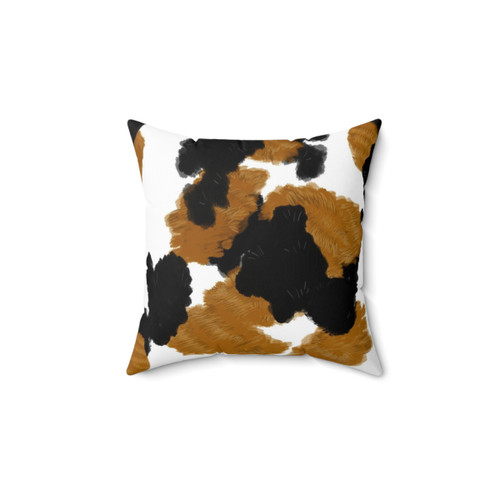 Calico Cat Fur Print Decorative Pillow