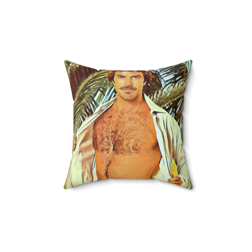 Magnum P.I. retro TV show throw pillow