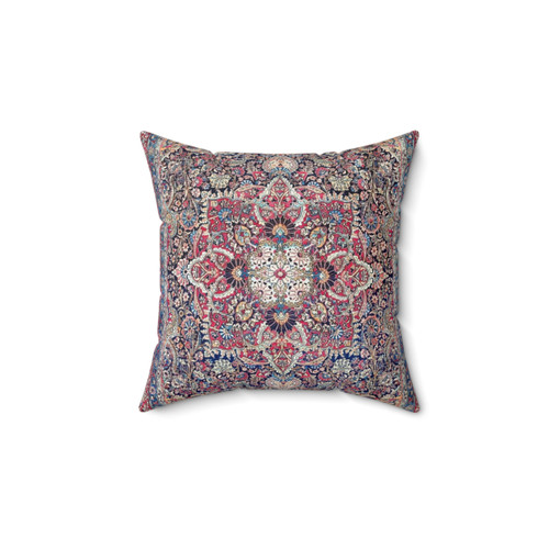 Kashan Persian Rug Print Decorative Pillow