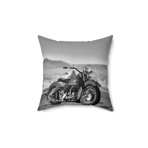 Vintage Harley Davidson Motorcycle Pillow