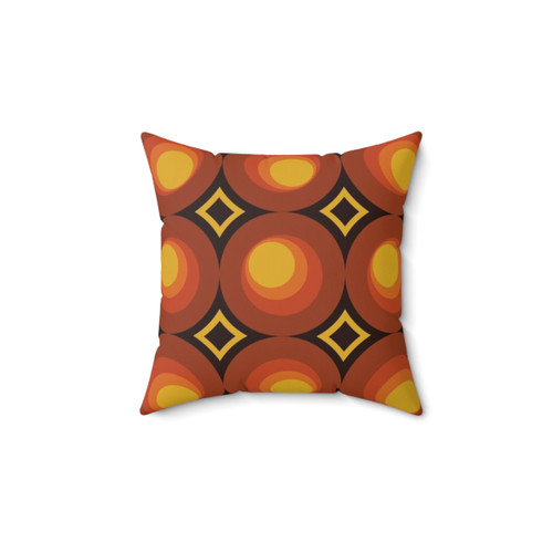 Mid-Century Modern Circle Throw Pillow